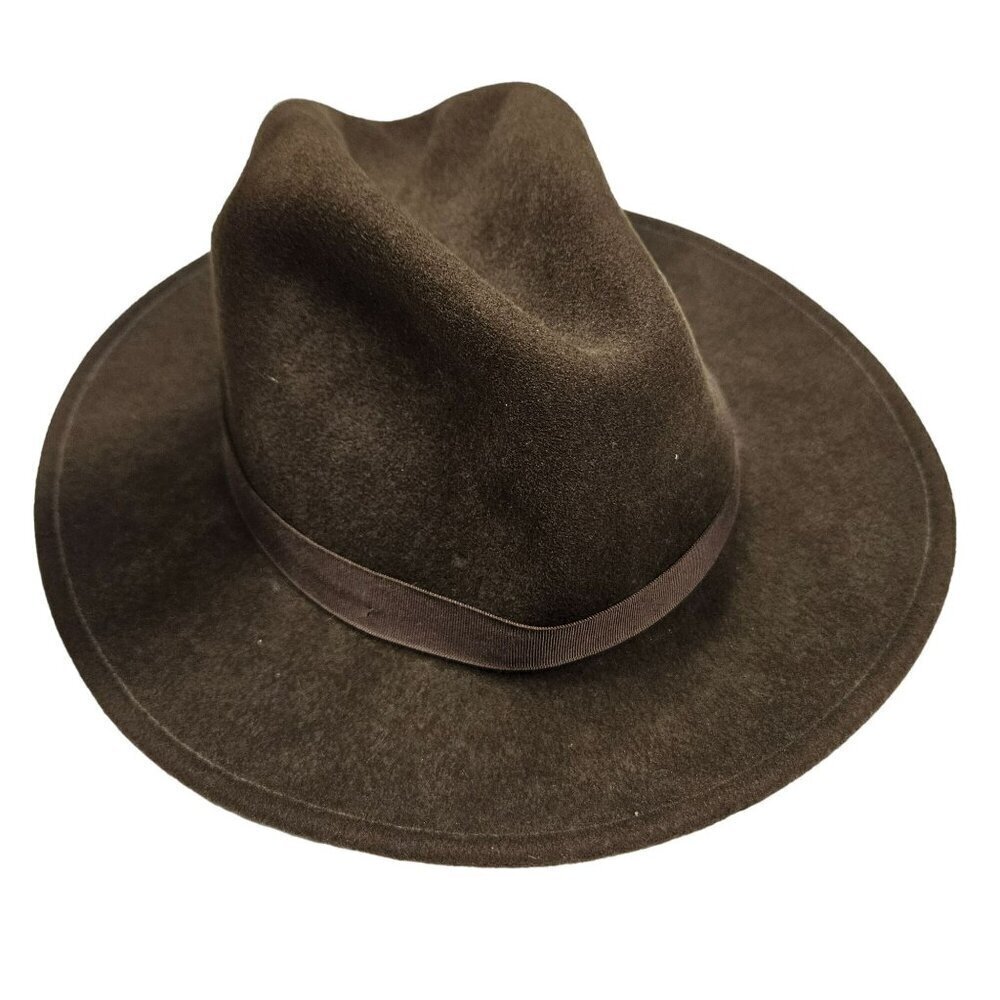 Vintage‎ Dorfman Pacific Brown Wool Felt Fedora cowboy Cowgirl Hat